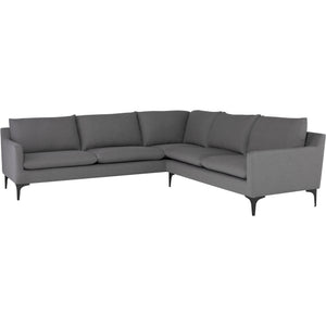 Anders L sectional (Matte Black Legs) - Kuality furniture