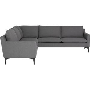 Anders L sectional (Matte Black Legs) - Kuality furniture