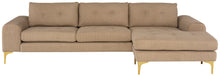 Load image into Gallery viewer, Burlap Colyn Sectional Sofa (Gold Legs) - Kuality furniture