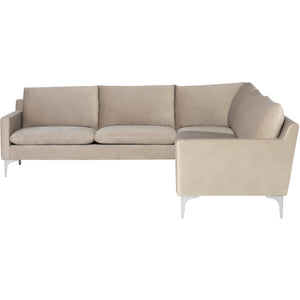 Anders L sectional (Stainless Steel Legs) - Kuality furniture