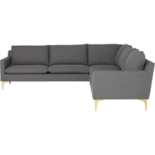 Load image into Gallery viewer, Anders L Sectional (Brushed Gold Legs) - Kuality furniture