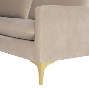 Anders L Sectional (Brushed Gold Legs) - Kuality furniture