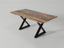 Load image into Gallery viewer, 67&#39;&#39; Live Edge Grey Sheesham Dining Table (Legs Included)