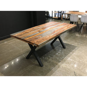 70'' Grey Sheesham Dining Table (Legs Included) - Kuality furniture