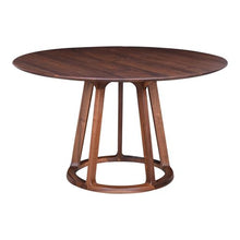 Load image into Gallery viewer, ALDO ROUND DINING TABLE WALNUT